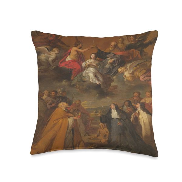 Coronation Of The Virgin Mary Throw Pillow