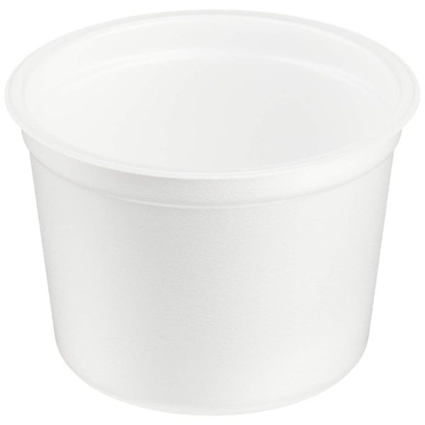 Chuo Kagaku Disposable Container, Takeout, Lunch Bento Box, Made in Japan, Round CF Cup, Main Body, 50 Pieces, 4.3 fl oz (110 ml), Diameter 2.8 x 2.8 x 2.0 inches (7 x 5 cm), White Size: Approx. 2.8 x