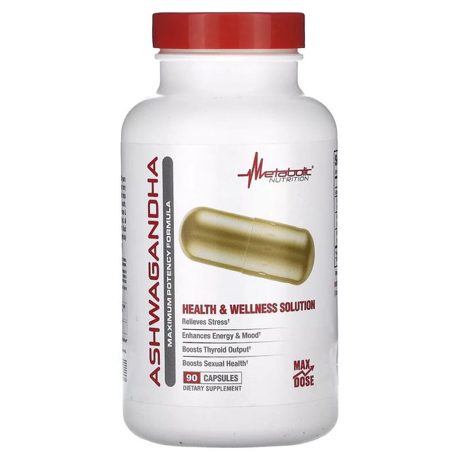 Ashwagandha, BY METABOLIC NUTRITION 90 Capsules