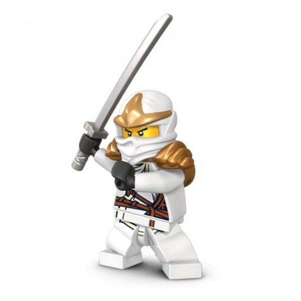 Lego Ninjago Zane ZX Minifigure with Armor and Katana Sword