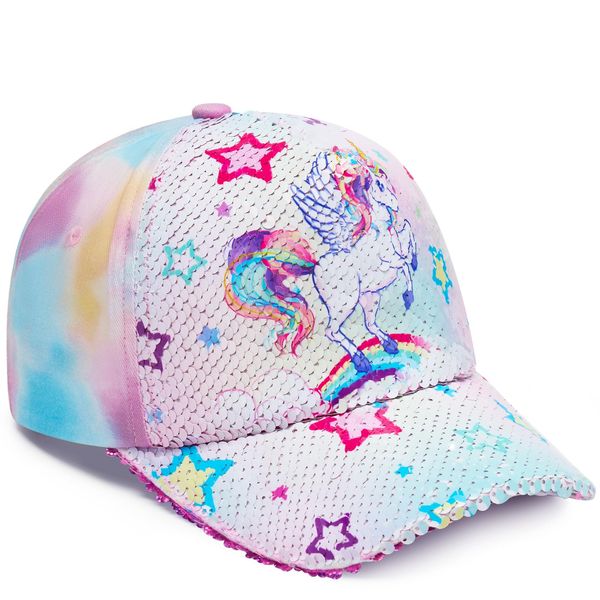 WAWSAM Baseballkapp für Mädchen Pinke Cap Snapback Baseball Cap für Mädchen Einhorn Cap Kinder Baseballkappe Verstellbare Trucker Cap für Kinder