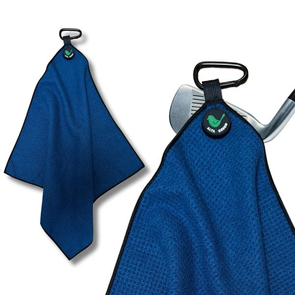 [Official] Alta Green Golf Towel, Magnet, Carabiner (Navy)