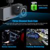 1080P 3 Lens Car DVR Dash Cam Front Rear Inside Camera Video Recorder G-Sensor