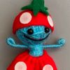 Strawberry Voodoo String Doll Keychain, 7cm