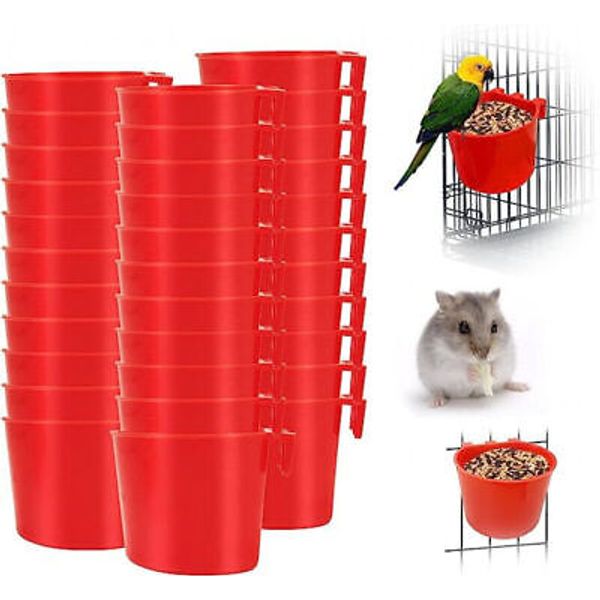 30 Cage Pet Bird Feeder Drinker Cup Water Bottle Chicken Poultry Dove Pigeon