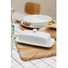 Mikasa Chalk Porcelain Butter Dish, Labelled