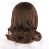 MapofBeauty 16"/40cm Fashion Side Bangs Medium Curly Wig (Brown)