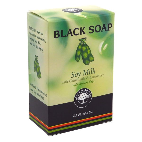 Sunaroma Black Soap Soy Milk 4.25 Ounce Boxed (125ml) (6 Pack)