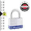 Master Lock 5EURD Laminated Padlock with Key, Grey, 7,4 x 5,1 x 3,3 cm