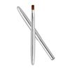 ROWNYEON Lip Brush, Flat Brush, Lip Brush, Slide Type, Makeup Brush, Makeup Brush, Makeup Brush, Premium Fiber Hair, Elastic, Portable, Convenient, Easy to Use, Soft, Skin-friendly, For Beginners, Gift (Silver Color)