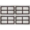 IDEAL Garage Doors Colonial 509 Set of 4 CHOCOLATE Window Inserts/Short Panel