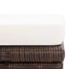 FAMIROSA Garden Stools 2 pcs with Cushions Poly Rattan Brown