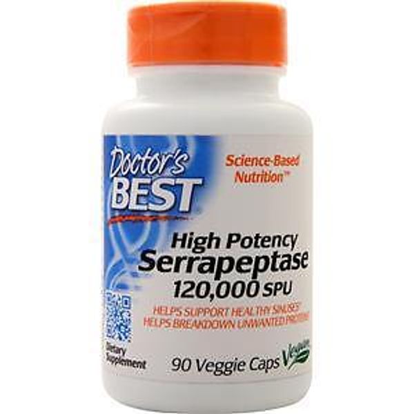 Doctor's Best High Potency Serrapeptase (120,000 SPU)  90 vcaps