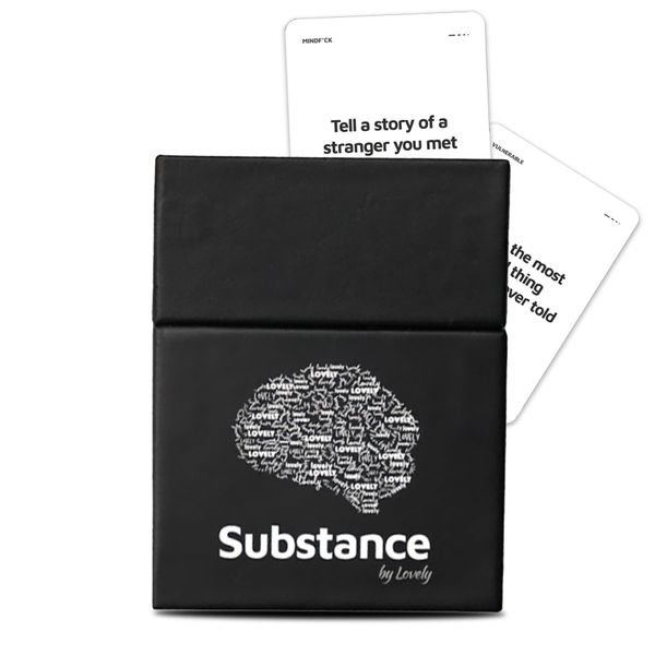 Substance Card Game - 90 Conversation Cards for Adults, Couples, Friends, Co-Workers, Strangers - Meaningful, Deep Conversation Started Card Game for Game Night or Date Night - 2-6 Players