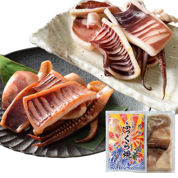 Squid Yasou Saburo Squid Fluffy Grilled Comparison Set (Salty, Soy Sauce Flavor), 4.6 oz (130 g), 1 Bag of Each, Made in Japan, Grilled Squid, Delicacy