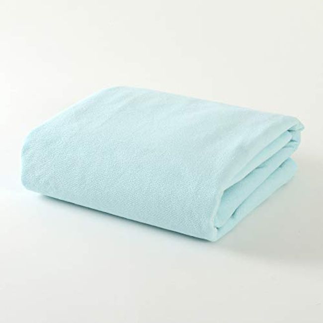 Ikuzu 100% Cotton Waterproof Bedwetting Sheet, 55.1 x 82.7 inches (140 x 210 cm), Double Size, 1 Piece, Saxe Blue