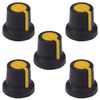 Yellow Soft Touch 6mm Splined Control Knob Cover K87MAR Quantity 5