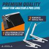 JOOLA Snapper Professional Table Tennis Net and Post Set - Portable and Easy Setup 72" Regulation Size Ping Pong Spring Activated Clamp Net, Silver