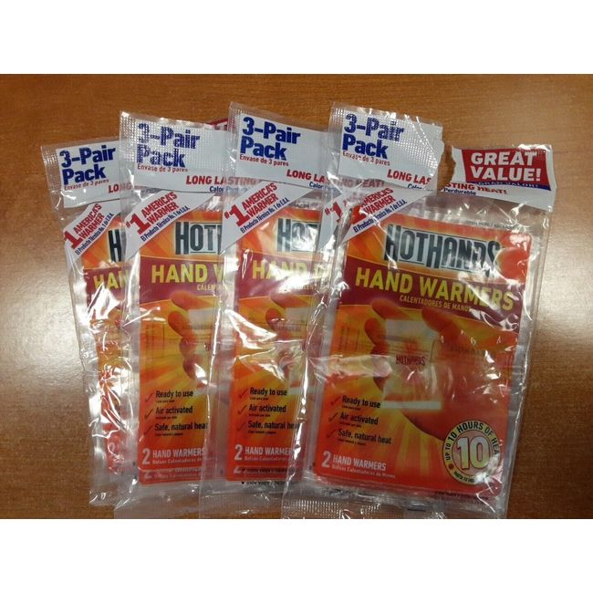 12 Pairs: HotHands Hand Warmers EXP (3/30/26)  -  E10A
