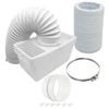 SPARES2GO Condenser Vent Box & Extra Long Hose Kit Compatible with Candy Tumble Dryers (with Connection Ring)