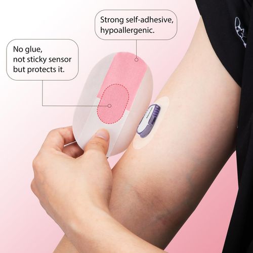 Dexcom G6 Adhesive Patches - 20 Packs Waterproof Dexcom G6 Overpatch Breathable Sensor Tape for Dexcom One Patches Protection for 10 Days by YOUSHARES (Pink)