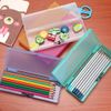 Sumnacon Multi-functional Pencil Case, Pen Case, Small Storage Case, Plastic Pearl Processing, Translucent, Simple, Clear, Storage Case, Tool Case, Small Storage Box, Pen Storage, Small Items, Set of