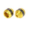F FIERCE CYCLE Pair Motorcycle Wheel Front Fork Frame Sliders Caps Gold Tone