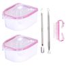 Nail Soaking Bowl Set, 2PCS Finger Soaking Bowl ​Handle Grip Nail Brush Triangle Cuticle Peeler and Stainless Steel Cuticle Pusher Nail Art Tool for Fingernail Toenail Caring Cleaning Brushes Kit…