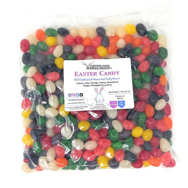 Assorted Fruit Flavored Jelly Beans, 2 Pound Bag, Spring, Easter