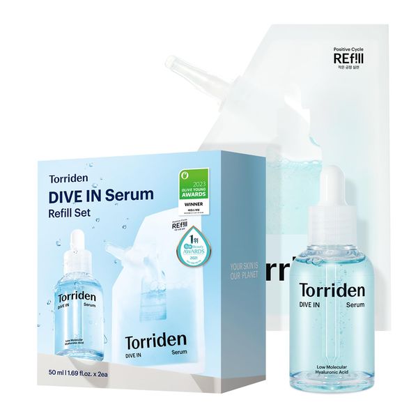 Torriden DIVE IN Serum 1.69 fl oz + refill pouch 1.69 fl oz