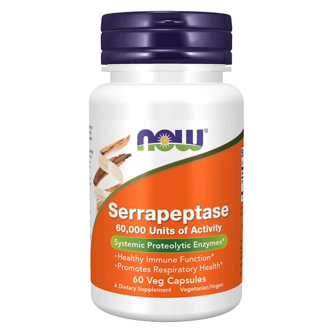 NOW FOODS Serrapeptase - 60 Veg Capsules