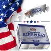 Barber Blades For Straight Razors Pre Cut Pre Snipped Single Edge Half 100 Pack