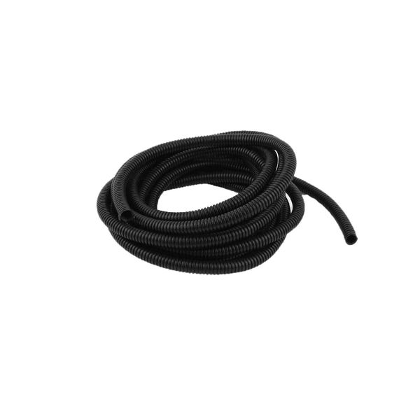 Uotyle Pond Hose Flexible Corrugated Tube Black PE Plastic Conduit Pipe Corrugated Tubing Hose for Electric Cables Length 5M/16.4 Ft (Inside Dia: 12mm)