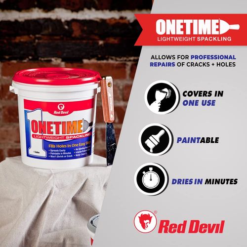 Red Devil 0545 ONETIME Lightweight Spackling, 6 Oz. Squeeze Tube
