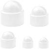 90 PCS M4 - M10 Plastic Round Head Hex Bolt Covers,Dome Nut Protection Caps (White)