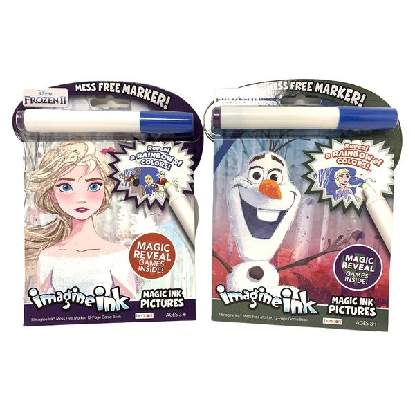 Frozen 2 Imagine Ink Magic Ink Picture, Game & Activity Book, Multicolor- 2 Pack