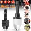 2Pcs 1/4" Inch Hex Shank Keyless Drill Bit Chuck Quick Change Adapter Converter