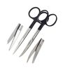 2 pcs SuperCut Iris Scissors 4.5" Curved & Straight German Stainless Steel