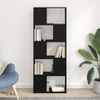 vidaXL Bücherregal Schwarze Eiche Holzmaterial 60 x 24 x 155 cm