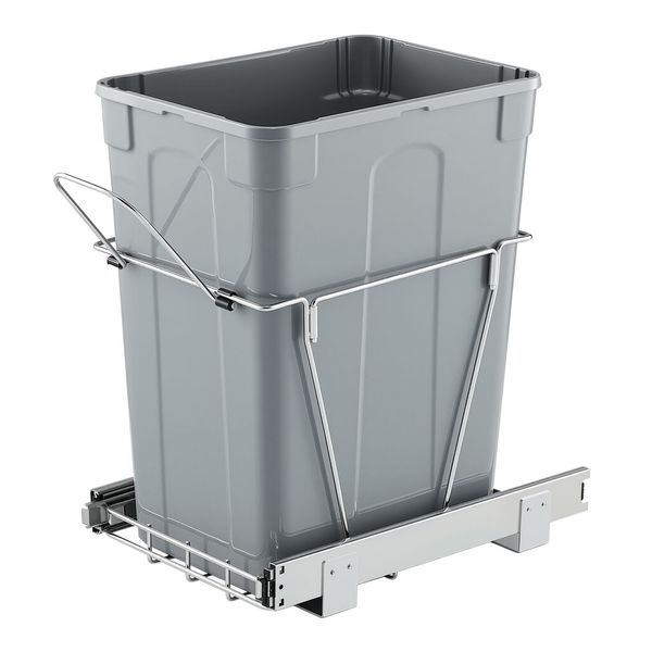 VEVOR 35QT Pullout Waste Container Under Cabinet Kitchen Garbage Bin Trash Can