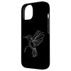 iPhone 14 Line Art Bird & Ornithologist Bee Hummingbird Case