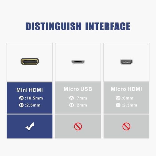 VCE Mini HDMI to HDMI Adapter 2-Pack, 4K HDMI Female to Mini HDMI Male Adapter, Gold Plated Connector Compatible with Raspberry Pi, Camera, Camcorder, DSLR, Tablet, Video Card