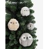 Owl Ball Cute (Ø7cm) hanging Christmas decoration, beige