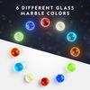 NATIONAL GEOGRAPHIC Glow in The Dark Marbles Refill – 25 Glass Marbles That Glow in The Dark, Includes Storage Pouch & UV Light, Marble Runs for Kids, Building Toys, Science Toys