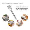 JINSHIN Fish Scaler, Fish Scale Remover, Fish Scale Scraper, Fish Scaler Remover Set (Silver1)