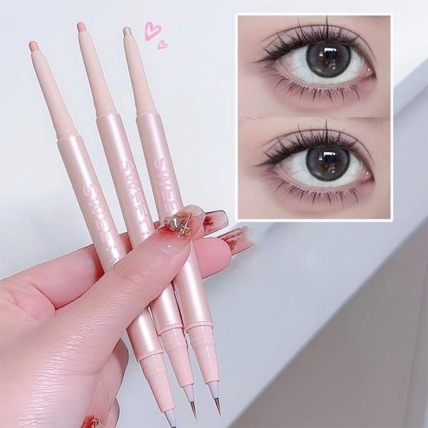 3D Double Head Slipper Aegyo Sal Pen Shadow Non-smudged Double Natural Highlight Makeup B Z5R6 1 2 Health