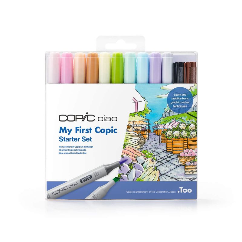 COPIC Ciao My First Copic Starter Set with 10 Twin Markers, 2 ...