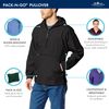 Charles River Apparel Pack-N-Go Wind & Water-Resistant Pullover (Reg/Ext Sizes), Navy, 4XL