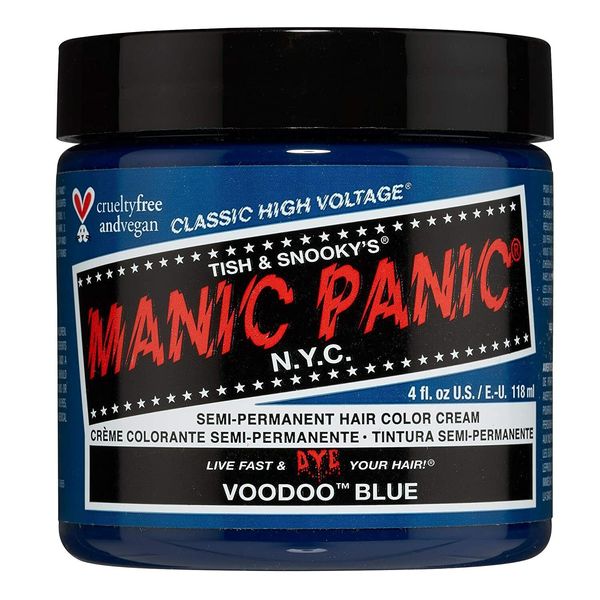 Manic Panic Hair Dye Semi-Permanent Hair Color 4oz (38 Voodoo Blue)
