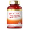 Vitamin D3 10000 IU 400 Softgels | Value Size | Max Potency | by Carlyle